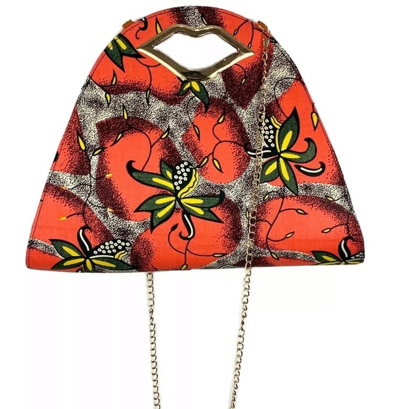 African Wax Print Purse Crossbody Bag Handmade - Picture 2 of 7